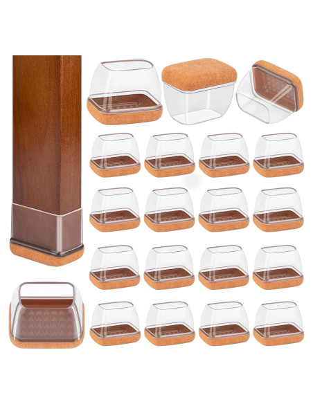 24 Protectores de Suelo Silicona Jeaoouu para Patas de Sillas
