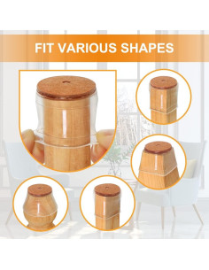 24 Protectores de Patas de Silla VIUME Silicona Antideslizante 2