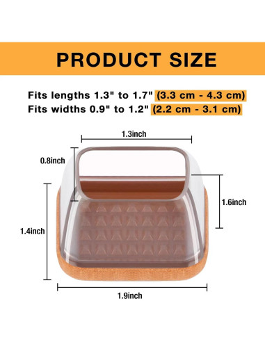 24 Protectores de Suelo Silicona Jeaoouu para Patas de Sillas