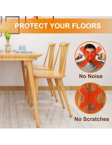 24 Protectores de Patas de Silla VIUME Silicona Antideslizante