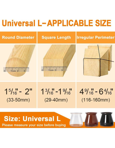 24 Protectores de Patas de Silla VIUME Silicona Antideslizante