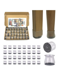 32 Protectores de Suelo para Patas de Sillas HOME BASIC STORE