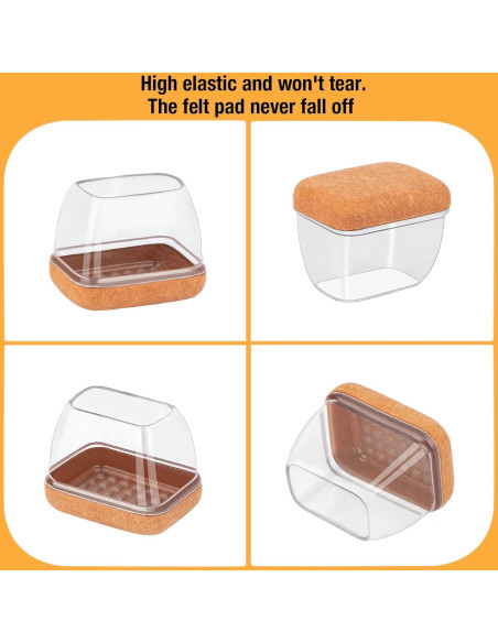 24 Protectores de Suelo Silicona Jeaoouu para Patas de Sillas