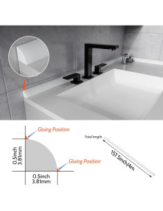 Tira de Moldura Flexible AccEncyc 3.99m Caucho Blanco 2