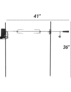 Parrilla Rotisserie Onlyfire 96,5 cm Inalámbrica Doble Poste 2