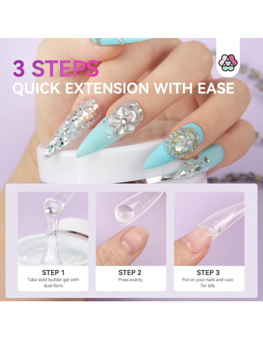 Gel Constructor Sólido para Uñas SAVILAND 60g 3D No Pegajoso