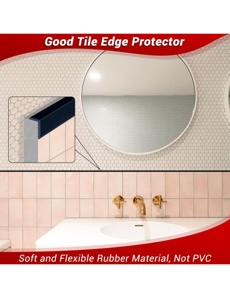 Bisel de Goma Flexible Protalwell 3.05m Color Negro