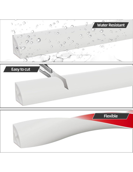 Moldura de esquina flexible KNEELISA 5m blanca de goma Moldura de esquina flexible KNEELISA 5m blanca de goma