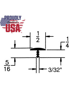 Moldura T Plástica Flexible Outwater 25 Pies Negra para Paneles 2