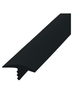 Moldura de goma T Aroilder 6.1m negra para bordes y estantes