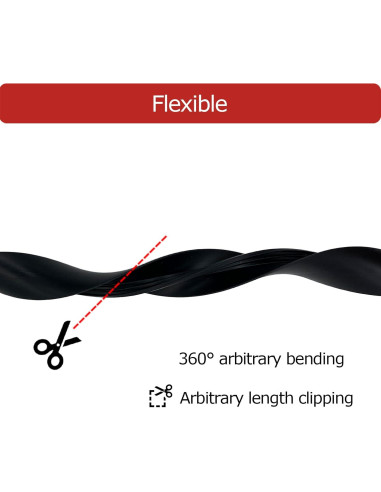 Moldura de goma T Aroilder 6.1m negra para bordes y estantes