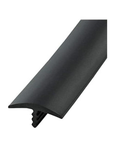 Moldura T Plástica Edge Supply 19 mm x 7.62 m Negra