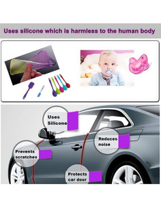 Protector de Borde de Puerta de Coche JNK NETWORKS 4.88m Transparente 2