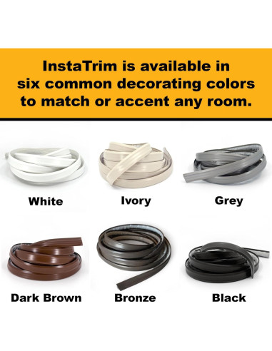 InstaTrim Sellador Autoadhesivo Blanco 1.27cm x 3.05m Paquete 2