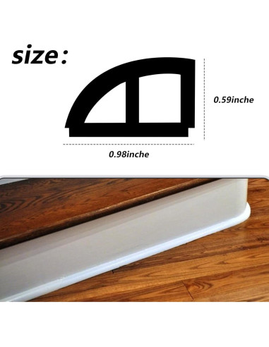 Moldura de Suelo Flexible Raycity 250 cm Caucho Blanco