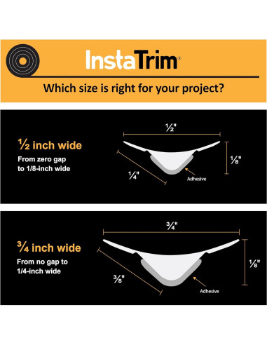 InstaTrim Sellador Autoadhesivo Blanco 1.27cm x 3.05m Paquete 2