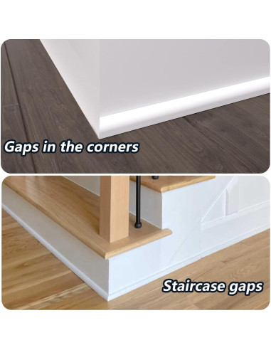 Moldura de Suelo Flexible Raycity 250 cm Caucho Blanco