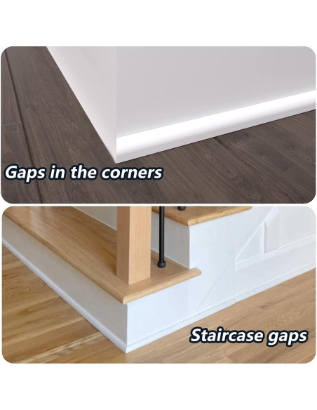 Moldura de Suelo Flexible Raycity 250 cm Caucho Blanco