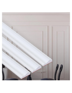 Moldura de Riel de Silla Autoadhesiva TPE Blanca 2.99m