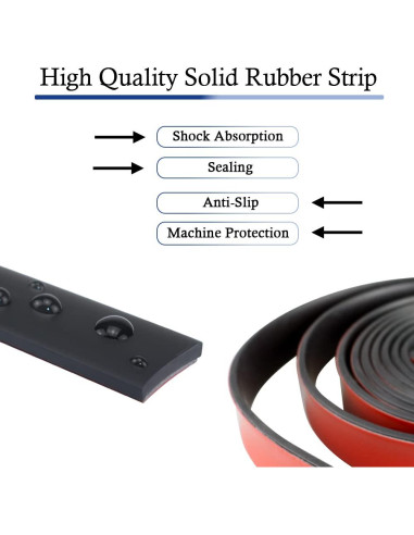 Tiras de goma autoadhesivas LSGCQ 2.54 cm x 0.32 cm x 3.05 m