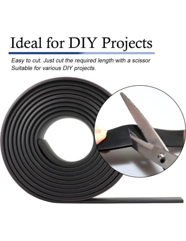 Tiras de goma autoadhesivas LSGCQ 2.54 cm x 0.32 cm x 3.05 m