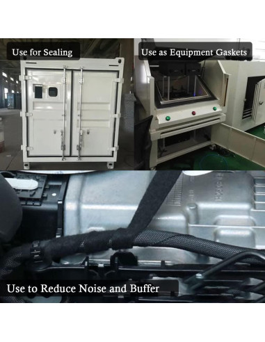 Tiras de goma autoadhesivas LSGCQ 2.54 cm x 0.32 cm x 3.05 m
