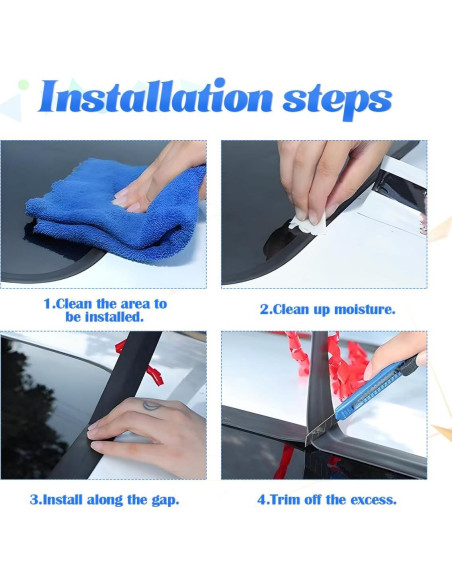 Tira de Sellado de Parabrisas BESULEN 4m Goma Negra 14mm 19mm