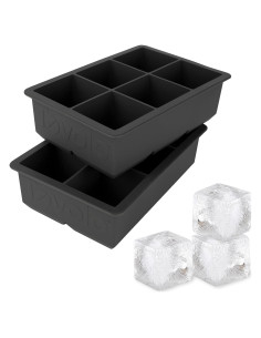 Bandeja de Hielo Tovolo King Cube Silicona 2 Piezas Carbón