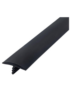 Moldura T Plástica Flexible Outwater 25 Pies 1 Pulgada Negra
