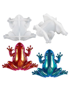 Moldes de Silicona de Rana 2Pcs Japleed para Resina DIY