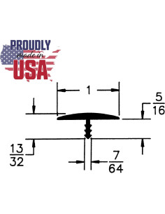 Moldura T Plástica Flexible Outwater 25 Pies 1 Pulgada Negra 2