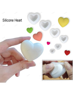 Molde de Silicona Corazón 5 Tamaños Furimuk - Pastelería y Manualidades 2