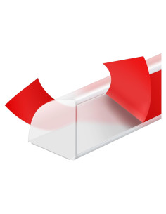 Moldura Cuarterona Flexible Autoadhesiva Caucho Transparente 1.27cm x 1.27cm x 99cm