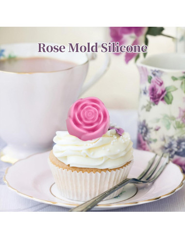 Molde de Silicona Rosa 10 Cavidades SIQINZONGWA - Resistente al Calor
