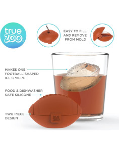 Molde de Hielo de Fútbol True Zoo 5.08 cm Silicona Apto Lavavajillas 2