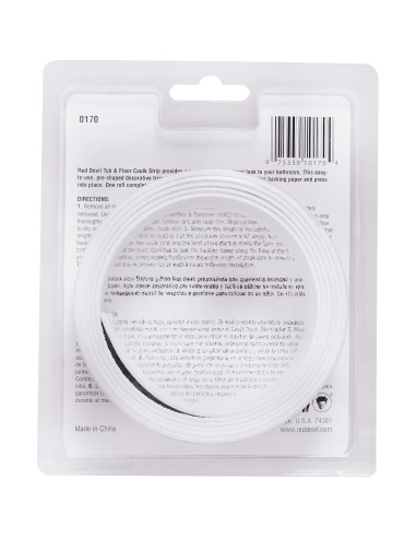Tira de Calafateo Autoadhesiva Red Devil 0170, 3.2 cm x 1.52 m, Blanco