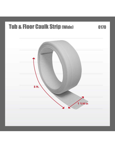Tira de Calafateo Autoadhesiva Red Devil 0170, 3.2 cm x 1.52 m, Blanco