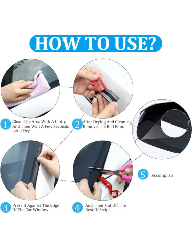 Tira de Sellado de Goma Frienda 6.7m para Parabrisas de Coche