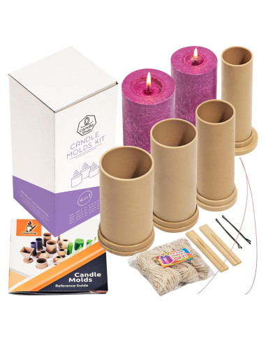 Juego de Moldes para Hacer Velas Cilíndricas Tienda de Velas