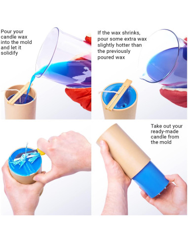 Juego de Moldes para Hacer Velas Cilíndricas Tienda de Velas