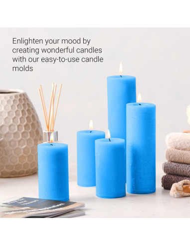 Juego de Moldes para Hacer Velas Cilíndricas Tienda de Velas