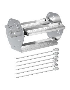 Bandeja Rotisserie Skyflame 2 en 1 con Pinchos y Canasta