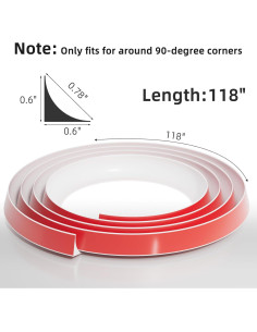 Moldura Flexible Autoadhesiva Conwang 299.72 cm Blanco 2