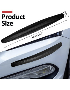 Tira de Protección de Parachoques Bonsicoky - 2 Paquete Negro 2