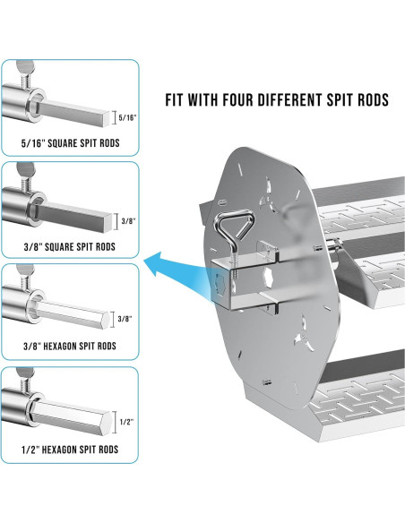 Bandeja Rotisserie Skyflame 2 en 1 con Pinchos y Canasta