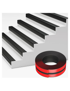 Protector de Borde de Escalera Elvone 3.05m Negro Antideslizante