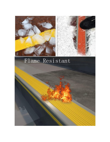 Protector de Borde de Escalera Antideslizante Vakerga 91 cm Negro