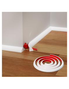 Moldura Flexible de Cuarto Redondo GCJUYA 600 cm Blanco