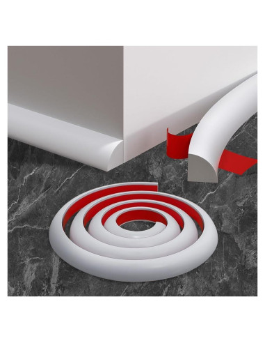 Moldura Flexible de Cuarto Redondo Joengoep 401.3 cm Blanca