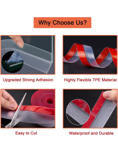 Burlete de Silicona LIDERI 10m x 25mm Transparente